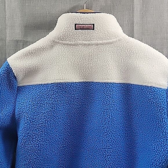 Vineyard Vines The Sherp Shirt Blue Multi Pullover Sweatshirt 1/4 zip women's XS - Picture 7 of 7